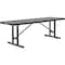 Global Industrial 8' Rectangular Expanded Metal Outdoor Table, Black 277570BK - alternate 1